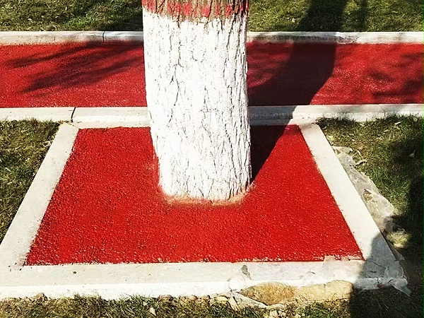 路面改色施工,浅色系路面改色,路面改色施工遮盖率差